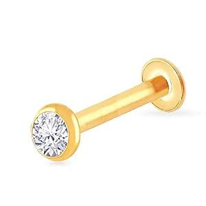 Buy Malabar Gold & Diamonds Yellow Gold Nose Pin for Women 22 k | 22k ...