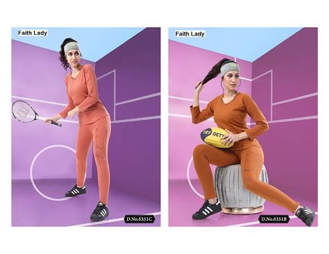 Design 6351 Faith Lady Hosiery Co Ord Active Wear Wholesale – Kavya ...