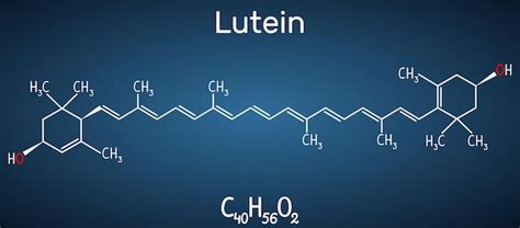 Lutein xanthophyll molecule it is type of carotenoid | Premium Vector