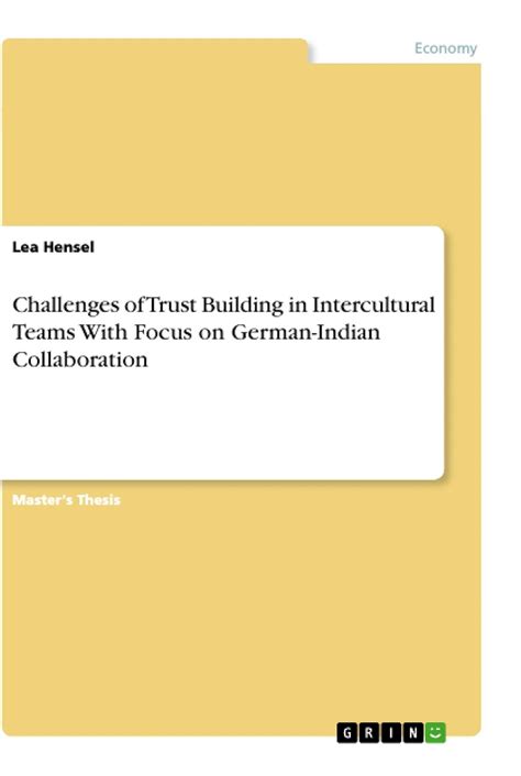 Buy Challenges of Trust Building in Intercultural Teams With Focus on ...