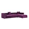 Inspired Home Olivia 115-in Glam Purple Velvet 4-seater Sectional SR01 ...