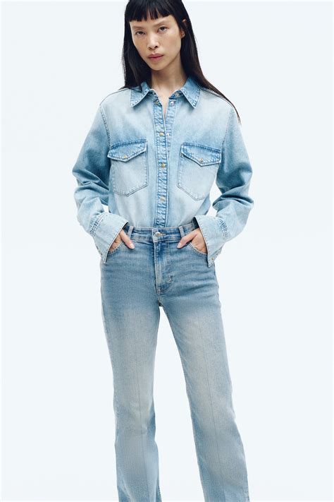 Flared High Jeans - Light denim blue - Ladies | H&M IN