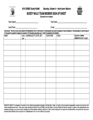 free sign up sheet Forms and Templates - Fillable & Printable Samples ...
