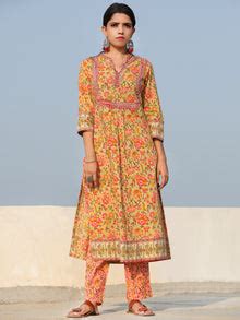 Rozana Nazmil - Set of Kurta Pants & Dupatta - KS141A2488D – InduBindu