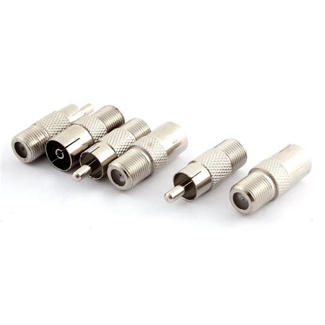 ELECTROPRIMEPAL Female RCA Male to F Female Coaxial Jack Connector TV ...