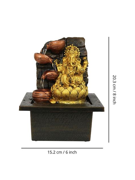 Buy | Multicoloured Ganesha Idol Water Fountain | Tied Ribbons
