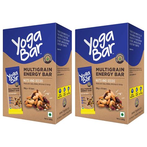 Yogabar Nuts And Seeds Multigrain-Energy Bar-Pack Of 20, Healthy Diet ...