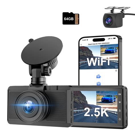 Dash Cam Front and Rear Camera, CHORTAU 3Inch Screen WiFi Dash cam, 2 ...