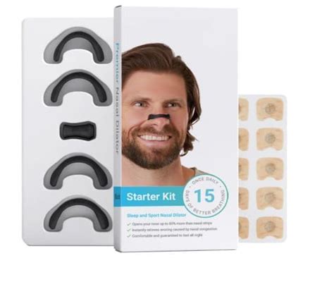 Nasal Strip Starter Kit - Magnetic Nasal Dilator for Snoring & Oxygen ...