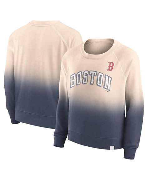 Fanatics Women's Tan, Navy Distressed Boston Red Sox Luxe Lounge Arch ...