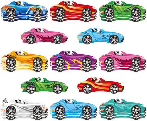 Faccito 72 Pcs Car Cutouts Race Car Bulletin Board India | Ubuy