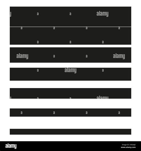 Horizontal bar icons. Simple black shapes. Rectangular vector elements ...