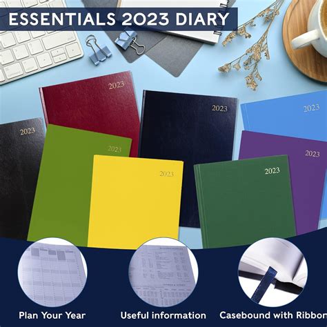 Buy Collins Essential A5 Day to Page 2023 Diary - Blue Online at Lowest ...