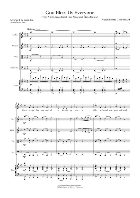 God Bless Us Everyone (arr. Jason Liu) by Andrea Bocelli Sheet Music ...