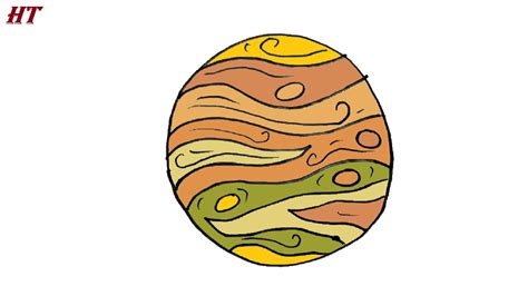 How to Draw Venus planet step by step