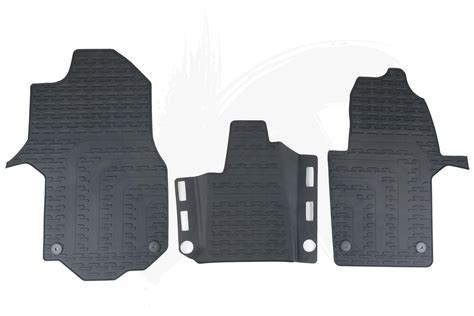 Genuine VW Crafter 17u003e All Weather Front Rubber Floor Mats (3pcs ...