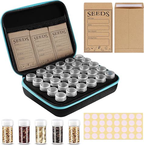 Amazon.com: jixsloft 30 Slots Seed Storage Organizer with 20 Seed ...