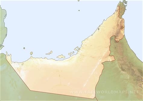 United Arab Emirates Physical Map