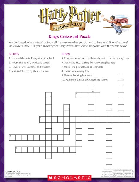 Harry Potter Crossword Clues