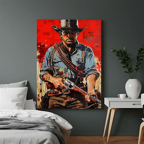 John Marston Red Dead Redemption Poster – Modern Art Canvas for Wall ...