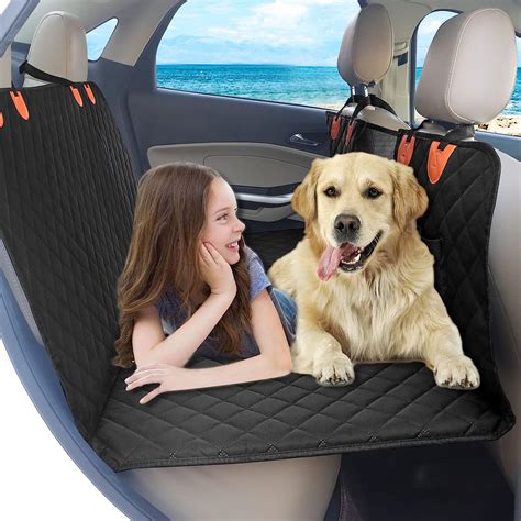 Amazon.com: AlfaTok Heavy Duty Dog Car Seat Cover Hammock Hard Bottom ...