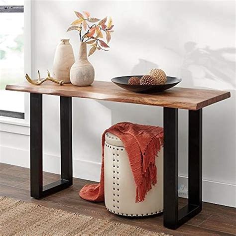 Buy REDWOOD Sheesham Wood Console Table for Living Room | Wooden Modern ...