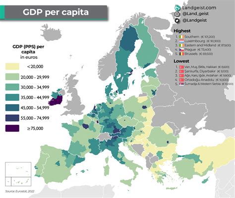 Map Of Europe Gdp Per Capita
