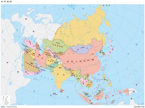 亚洲地图 的图像结果