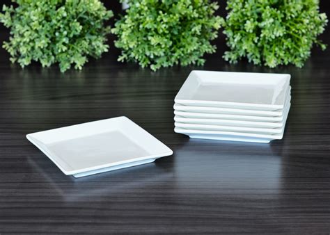 Fortis 8-Piece Square Plate Set, 6″ – Tannex