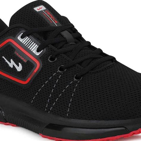 Campus Brand Men's Brazil Adv Pro Laced Sports Shoes 11G-766 (Black/Red ...