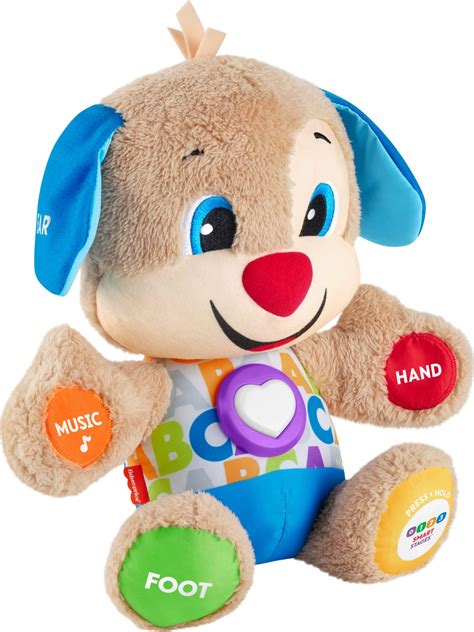 Fisher-Price Laugh & Learn Baby & Toddler Toy Smart Stages Puppy Interactive Plush Dog with ...