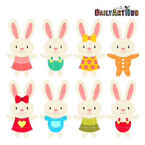 Baby Bunnies Clip Art Set – Daily Art Hub – Free Clip Art Everyday