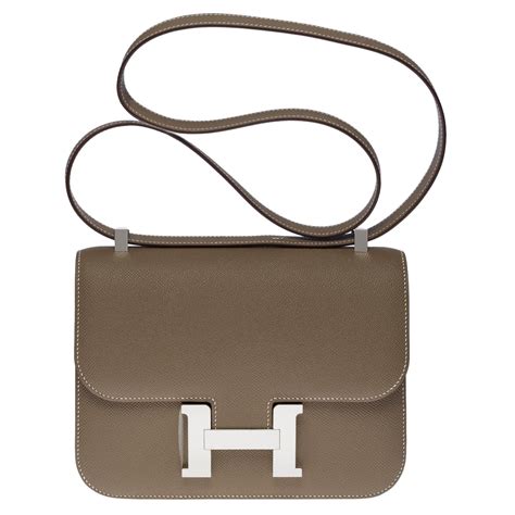 Brand New Hermès Constance 24 shoulder bag in etoupe Epsom leather, SHW at 1stDibs