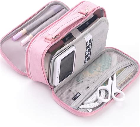 Amazon.com : HVOMO Large capacity pencil case Pouch Double Zipper ...