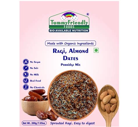 Buy Ragi Almond Dates Porridge Mix Online from TummyFriendly Foods at ...