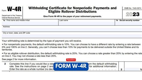 Form W-4R 2025 - 2026