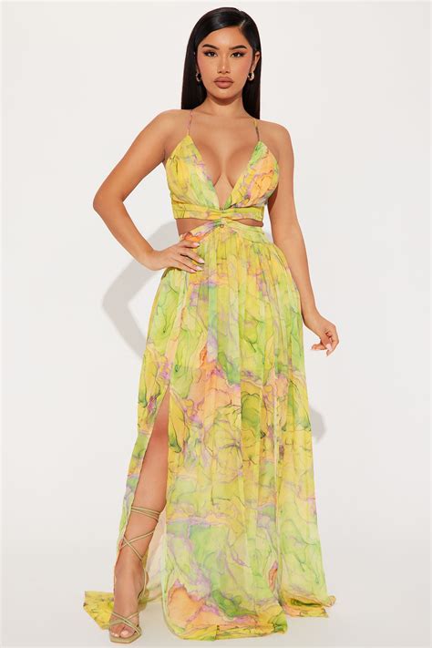 Tulum Vacation Maxi Dress - Lime | Fashion Nova
