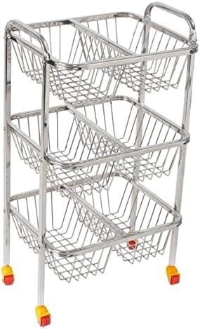 DHSVS Stainless Steel 3 Layer(2.900kg) Partition Fruit & Vegetable ...