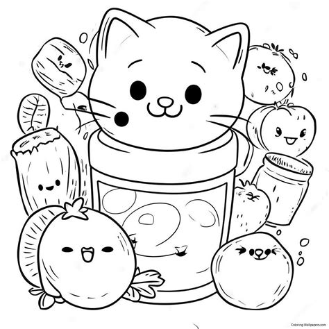 Cat Vs Pickle Coloring Page