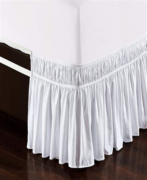 Wrap Around Bed Skirt, Elastic Dust Ruffle Easy Fit, Wrinkle and Fade ...