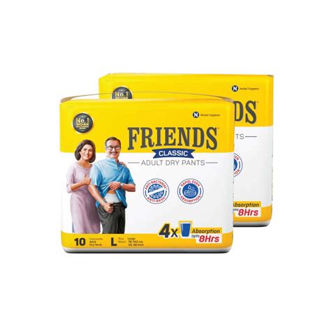 Buy FRIENDS HOSPITAL ADULT LARGE DIAPERS 10 WAIST 29.53- 57.09 INCH ...