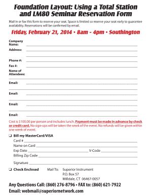 Fillable Online Foundation Layout: Using a Total Station and LM80 ...