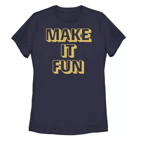 Juniors' Make It Fun Text Outline Tee