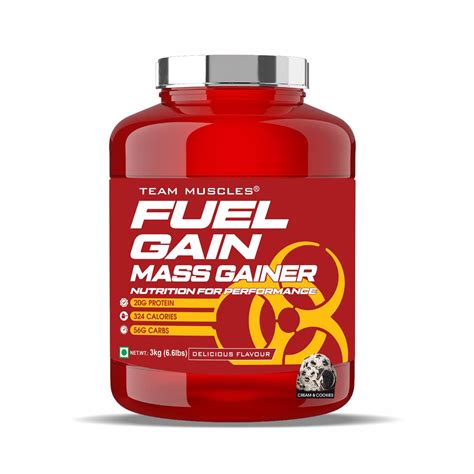 TM WITH TEAM MUSCLES Fuel Gain Mass Gainer-3 Kg| Weight Gainer|Heavy ...