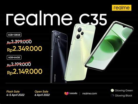 Realme C35 Harga Terkini: Spesifikasi Unggul, Budget Bersahabat!