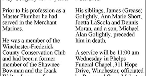 Gary Marston Golightly (Ike) | Obituaries | winchesterstar.com