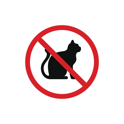 No cat allowed icon sign symbol isolated on white background 33112777 Vector Art at Vecteezy