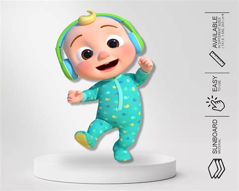 Coco Melon Theme Girl Baby with Headphone Cutout | Party Suplies India ...