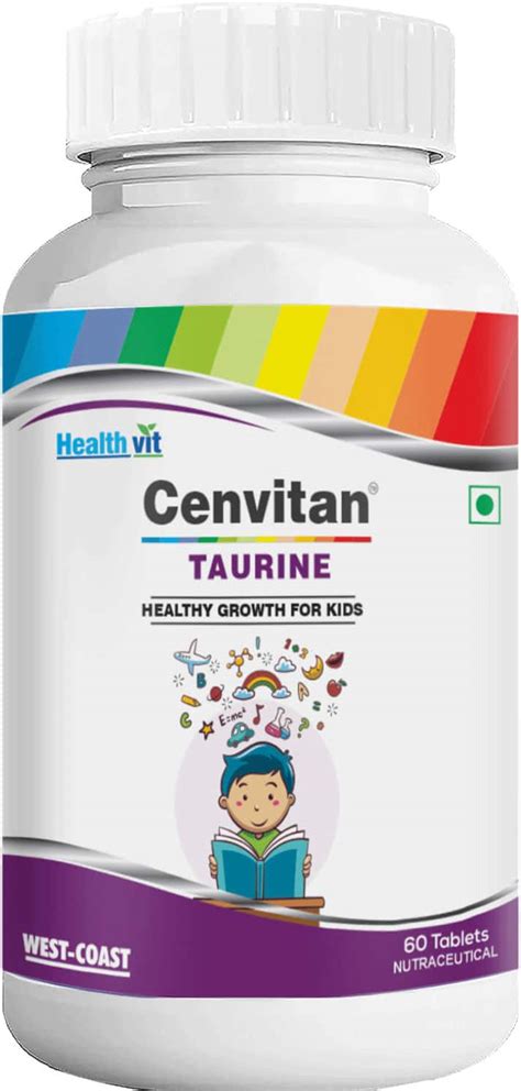 Buy HEALTHVIT CENVITAN TAURINE HEALTHY GROWTH FOR KIDS - 60 TABLETS ...