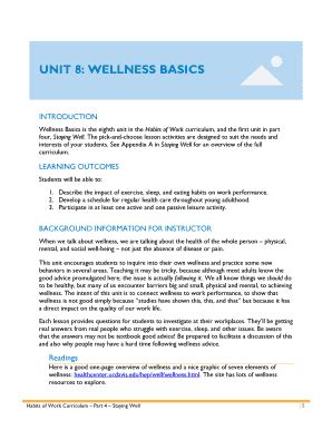 Fillable Online Instructional Unit Samples - Comprehensive HealthCDE ...